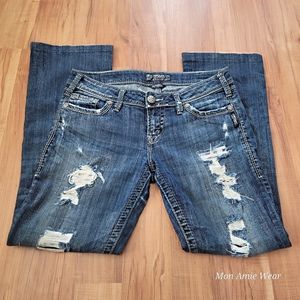 SILVER JEANS W30/L33 Pioneer Distressed
